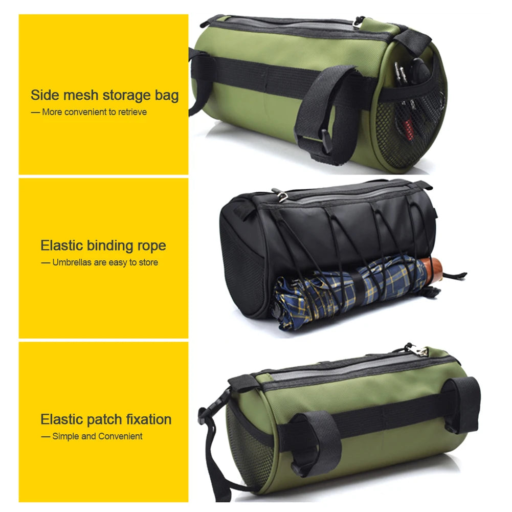 2.4/4.2L Frame Pannier Bag Large Capacity Bike Handlebar Bag with Side Mesh Storage Pocket for Road Mountain Bike Cycling Travel