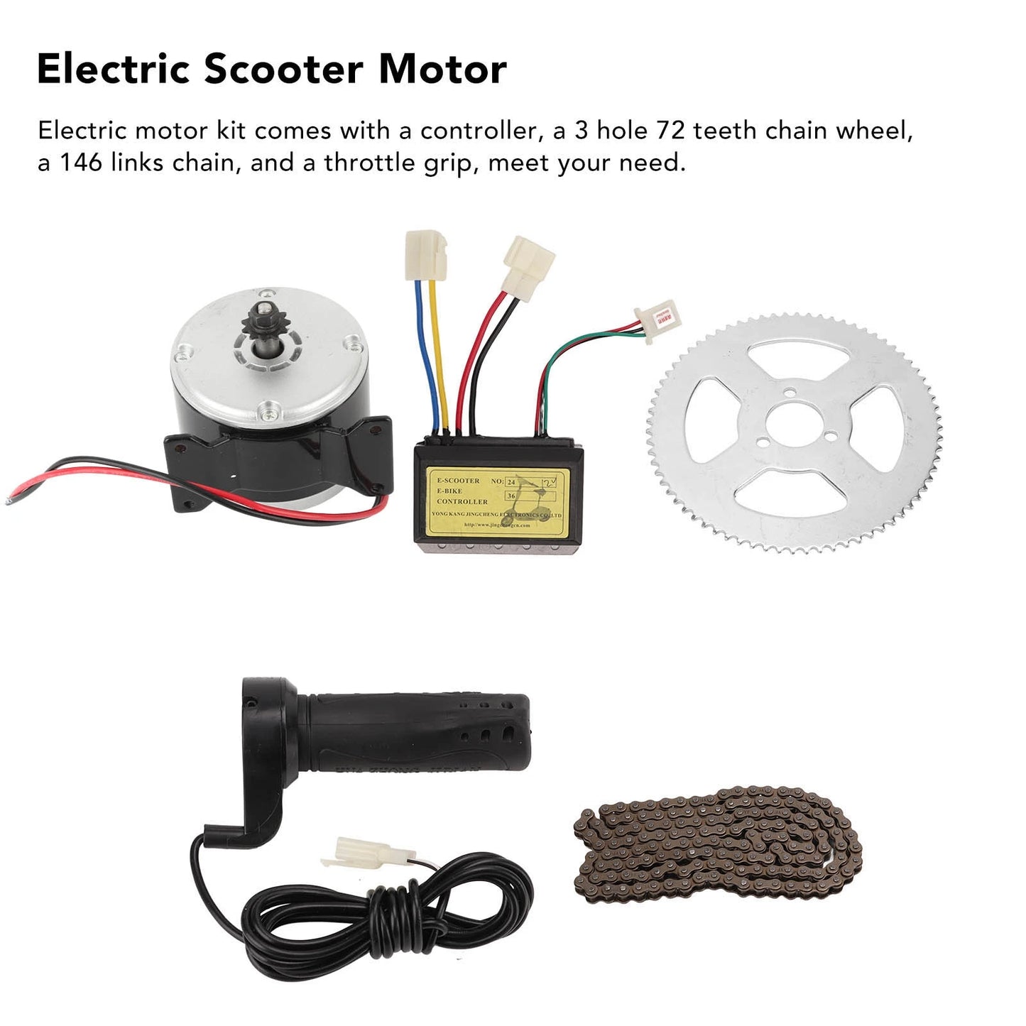 New 12V 250W Electric Motor Kit 2750RPM High Speed Electric Gear Motor with Controller for Motorcycle Electric Gear Motor