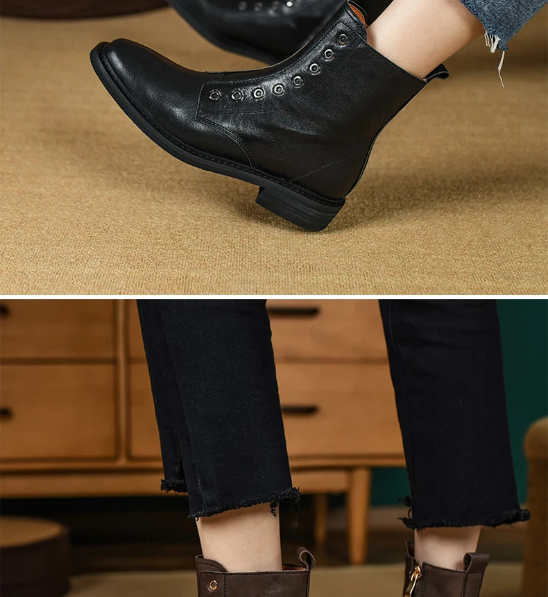 Ods Chelsea Boots High-top Boots Wear-resistant Breathable Fashion Trend Versatile Round Toe Casual Non-slip Spring and Autumn