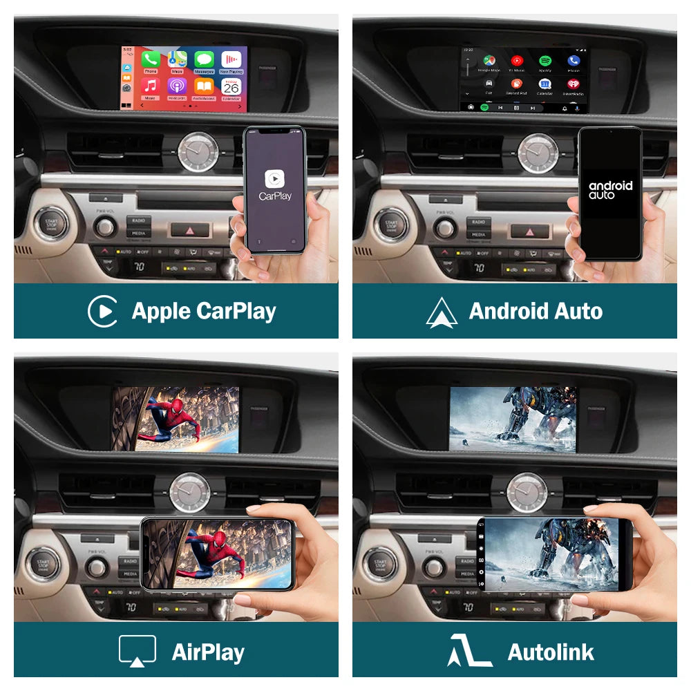 Wireless CarPlay for Lexus ES 2014-2019, with Android Auto Mirror Link AirPlay Car Play Functions