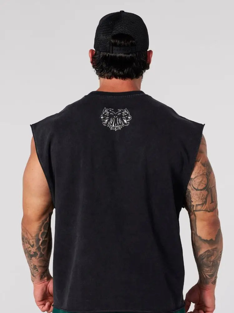 Summer New Men's Oversized fallow Sleeveless top Cotton Sports Fitness Short Sleeve Joggers Gym Running Training waistcoat
