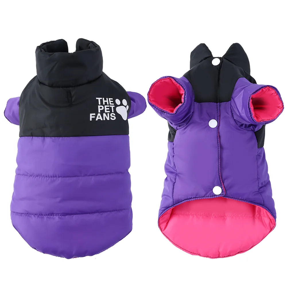 Warm Dog Clothes in Winter for Small Medium Cat Dogs Reversible Waterproof Pets Outfits Solid Puppy Sphynx Chihuahua Pug Apparel