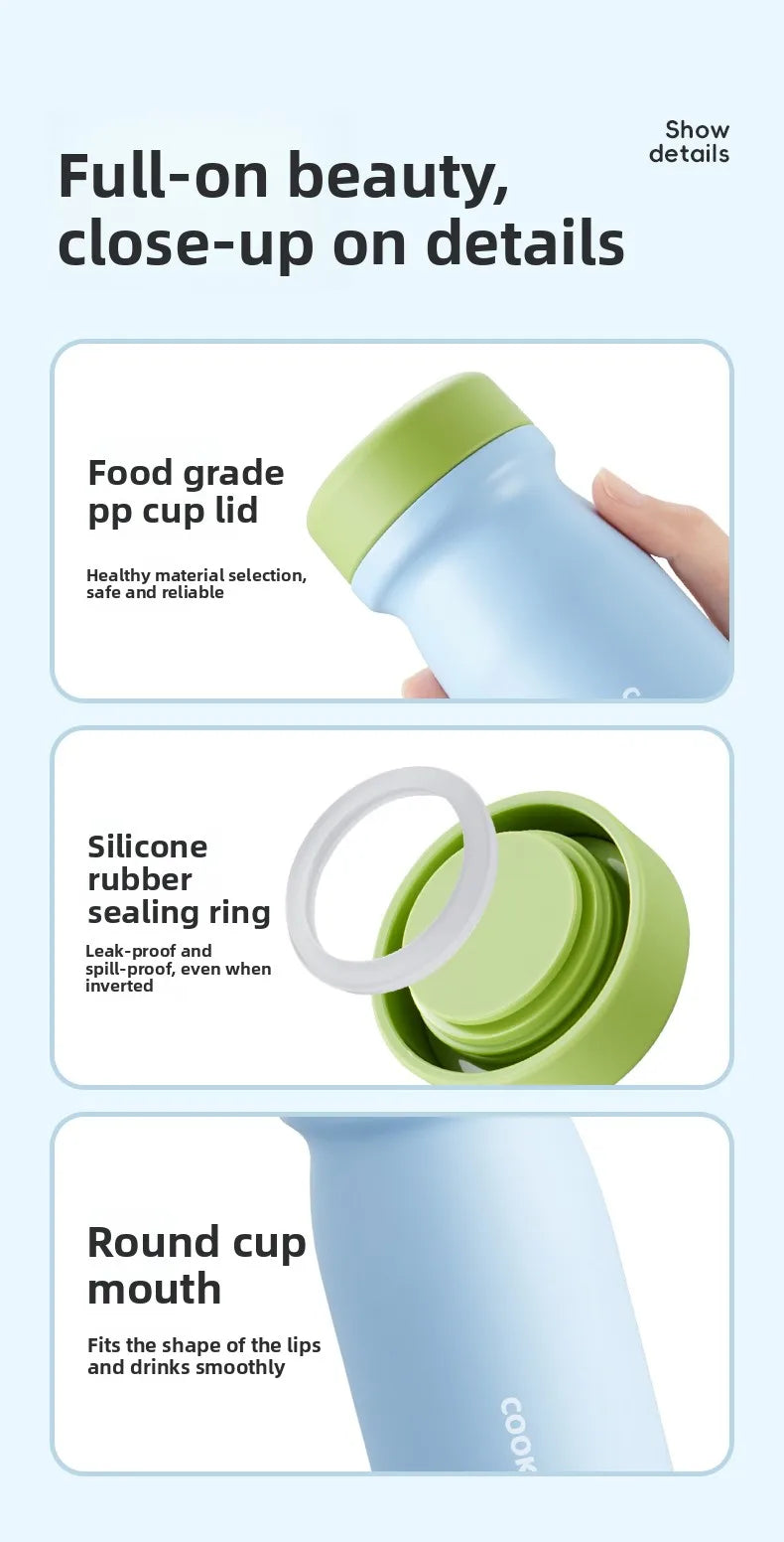 COOKER KING Leakproof Thermos for Travel Commuting Office Use Keep Your Beverages at Desired Temperature Stainless Stee