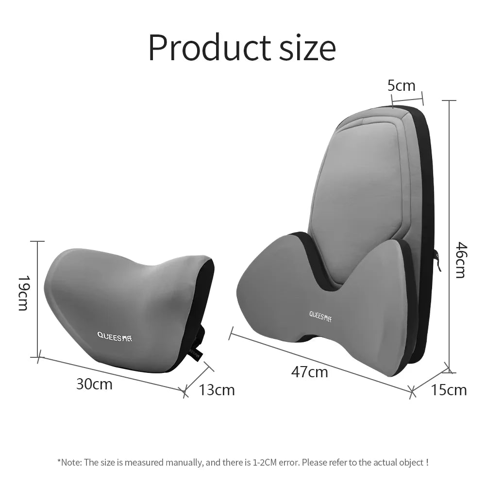 Car Headrest Pillow Auto Neck Cushion Car Back Lumbar Waist Pillow Slow Rebound Guard Head Support for Universal Car Supplies