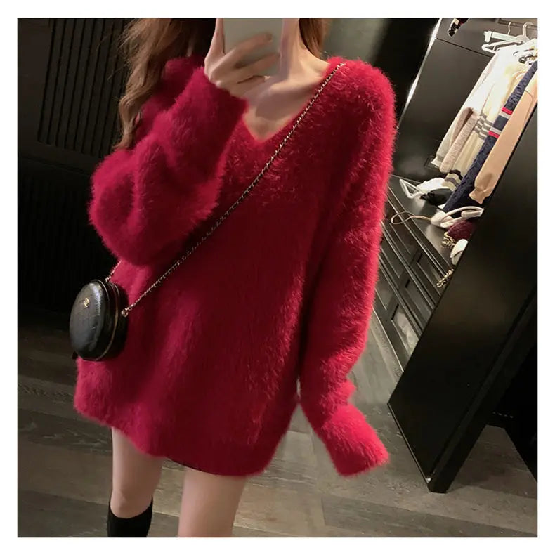 Pullovers Women Tender Loose Harajuku Chic Stylish Femme Korean Style Student Soft Elegant Aesthetic All-match Friends Casual