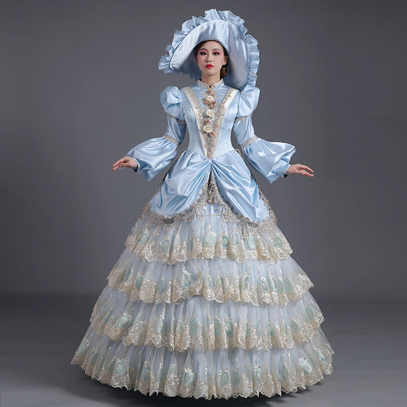 Customized Ball Gown Medieval Marie Court Evening Dresses Renaissance Baroque Historical Prom Party Gowns Halloween