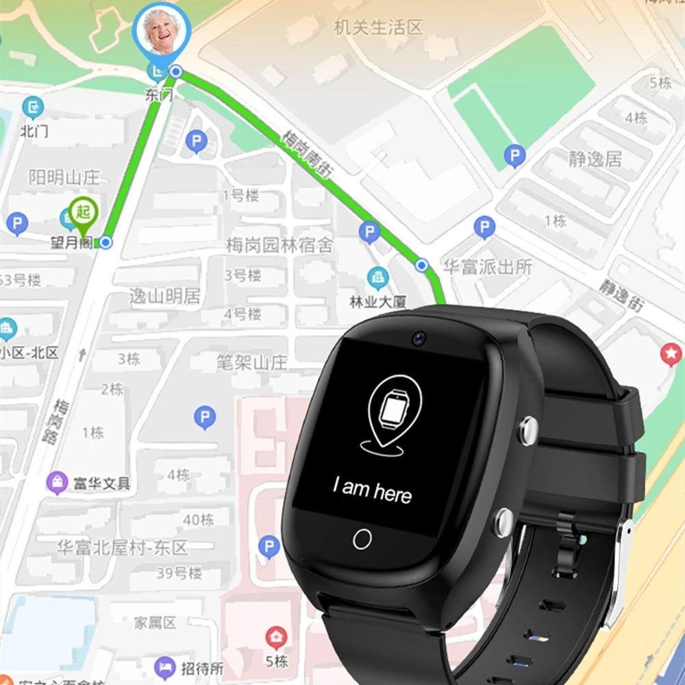Smart Watch For Old People Elderly Smart Watch For Seniors Health Fall Detection Watch 4G Sim Card SOS Emergency Calls GPS GK8