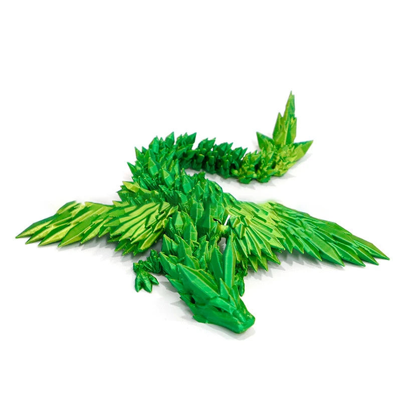 3D Printed Dragon Feathered Wyvern Dragon Articulated Fidget Dragon Home Office Decor Desktop Pet Desk Toy