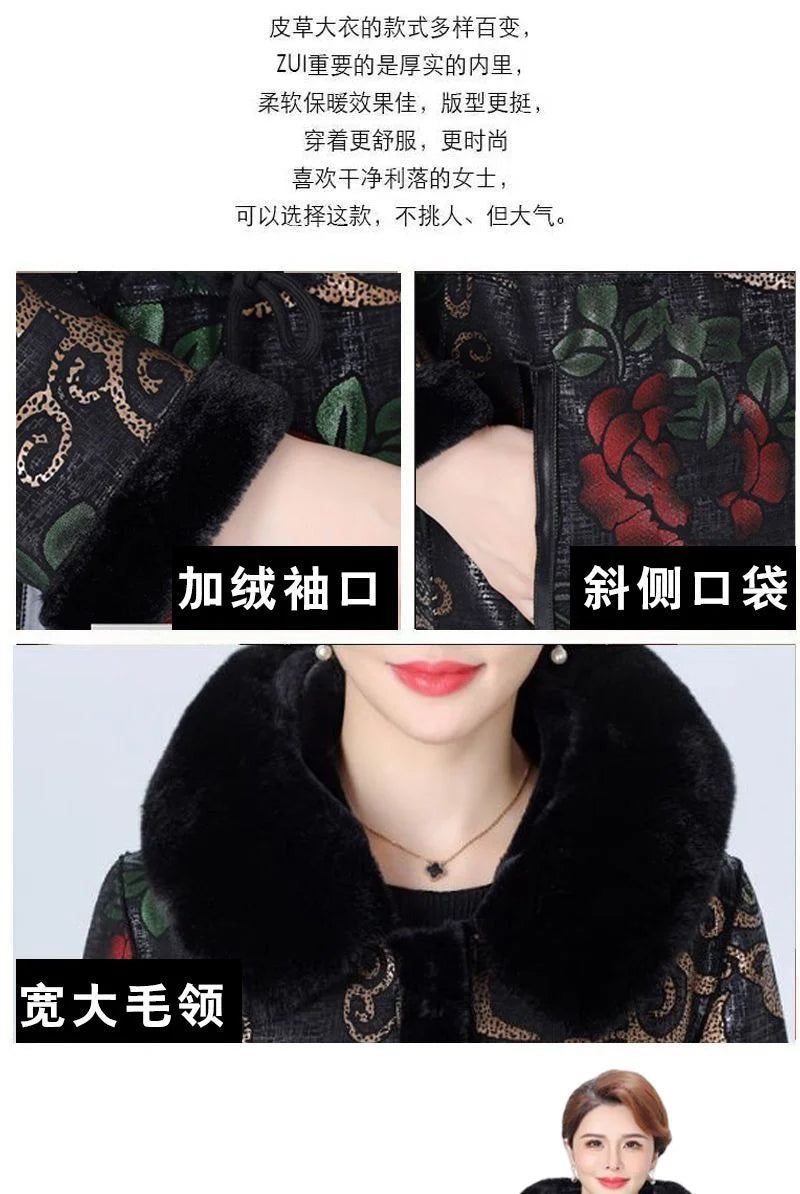Fur Coat For Women Wearing Both Sides and Fur Integrated Coat 2023 New Loose Mother's Clothing Thickened and Warm Long Coat For
