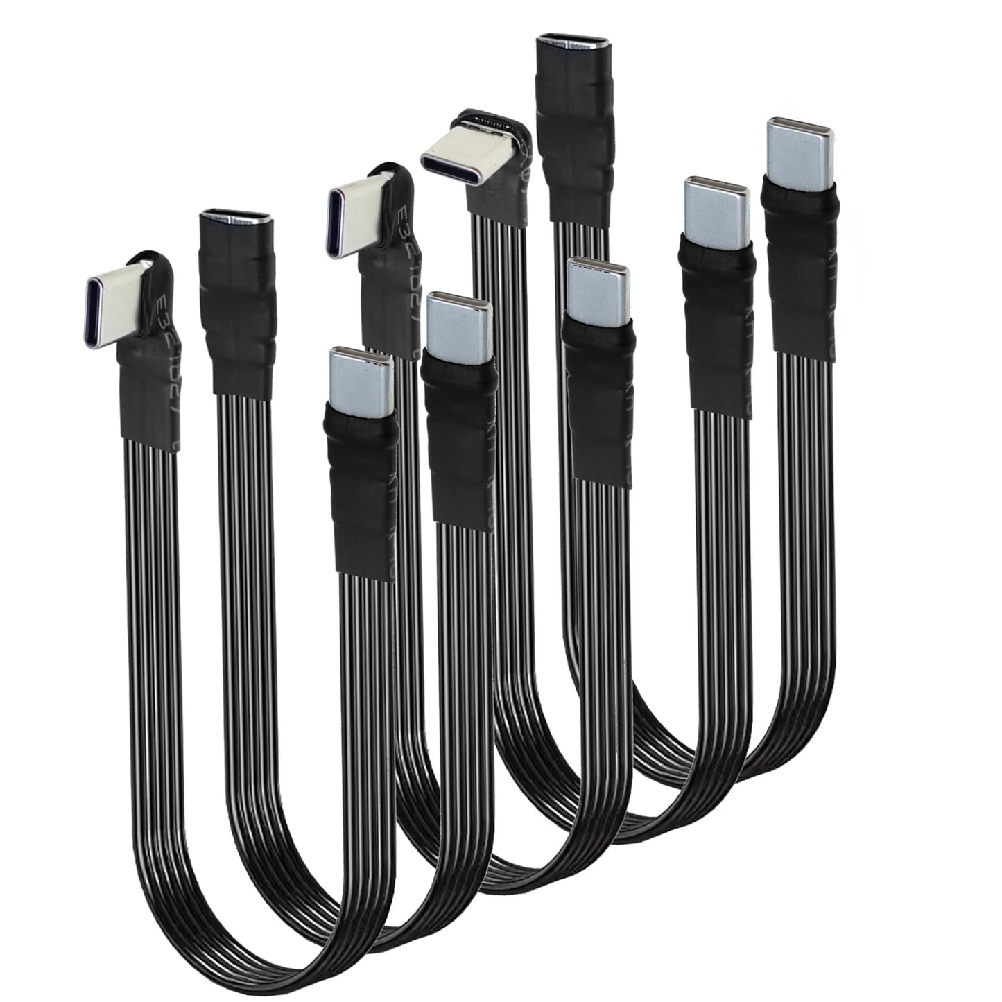 5CM 10CM 20CM 30CM 50CM 100CM USB 2.0 Type C to Type C Extension Cable 90° Adapter FPC FPV Band Flat USB C Cable 3A 5CM-100CM