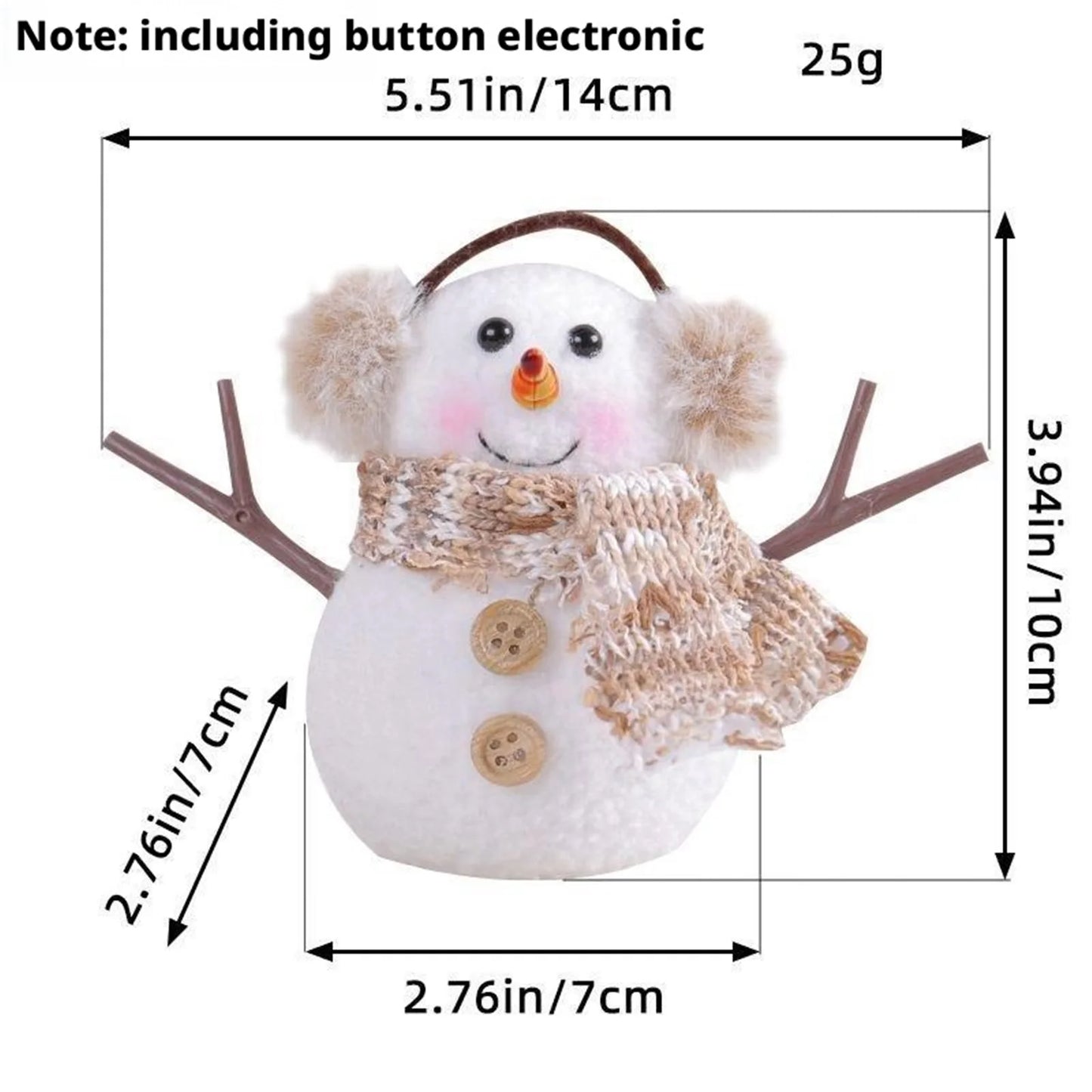 Christmas  Light Up Snowman Holiday Present,for Holiday Decor for Home Office Giving , Battery Operated