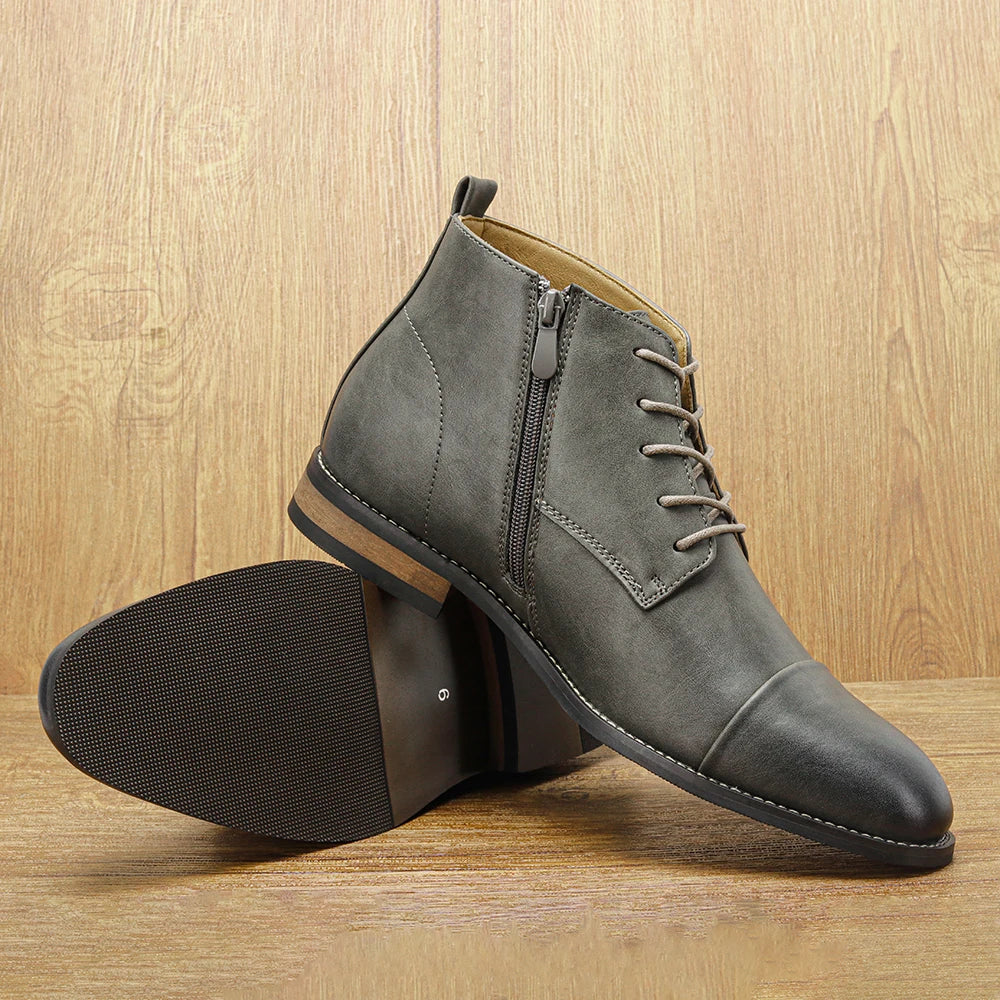 Boots Men Comfortable Fashion 2025 Brand Boots Leather