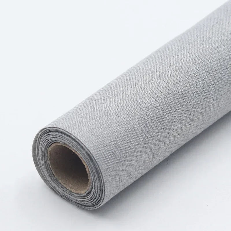 Self Adhesive Linen Fabric Adhesive Durable Linen Cloth for Sofa Furniture Car Seats Office Chairs Boxes Handicraft Handmade DIY