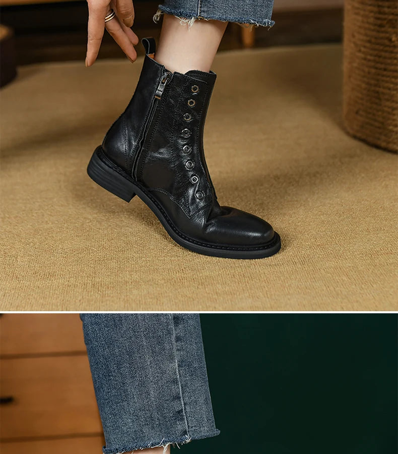 Ods Chelsea Boots High-top Boots Wear-resistant Breathable Fashion Trend Versatile Round Toe Casual Non-slip Spring and Autumn