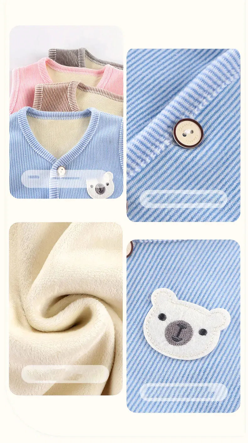 Kids Clothes Waistcoat Children's Vest  Boy Girl Thicken Velvet lining Keep Warm Jackets Vest Children's Clothing  Autumn Winter