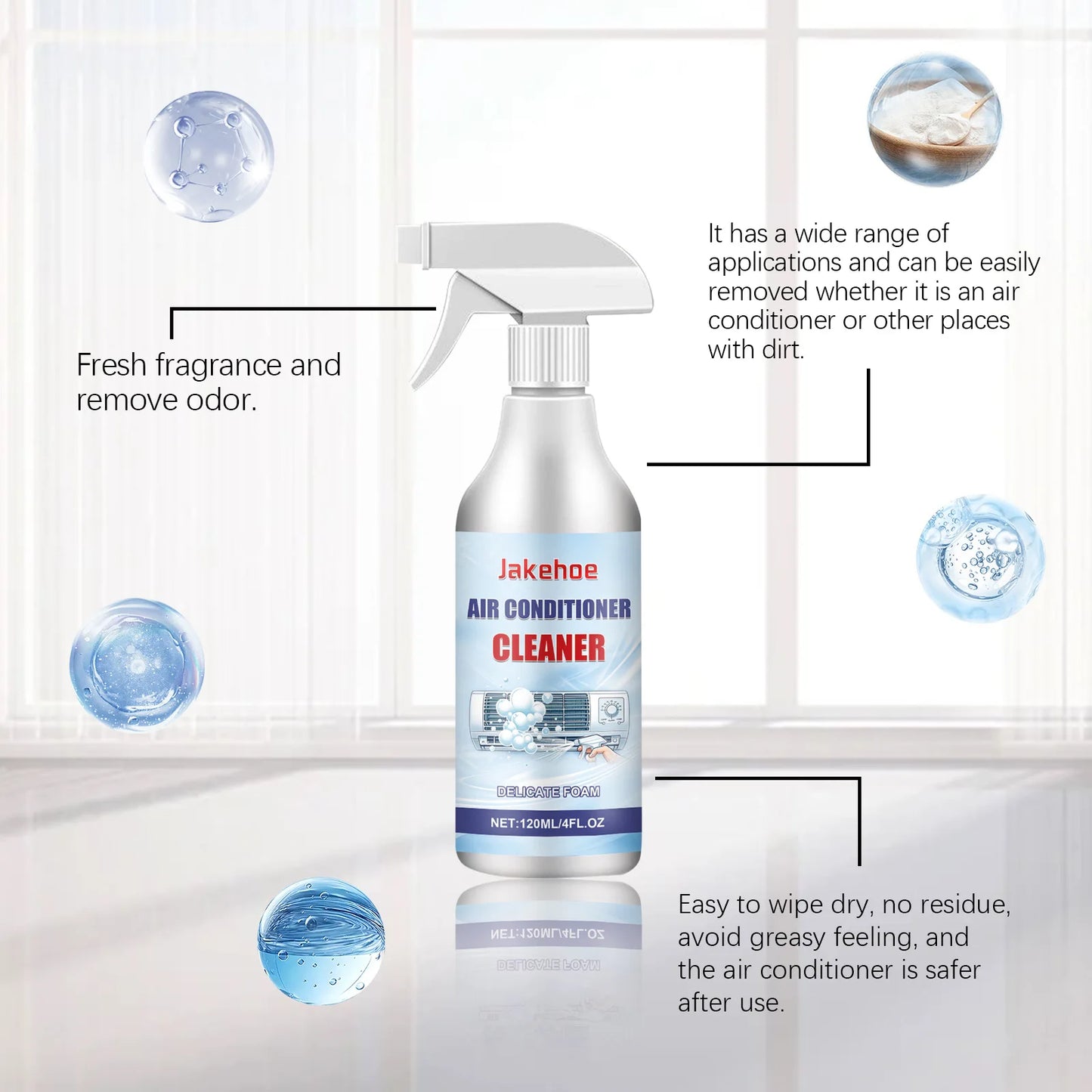 120ml Air Conditioner Cleaner Strong Cleaning Removes Stains And Odors Fast Decomposition Household Cleaning Tools