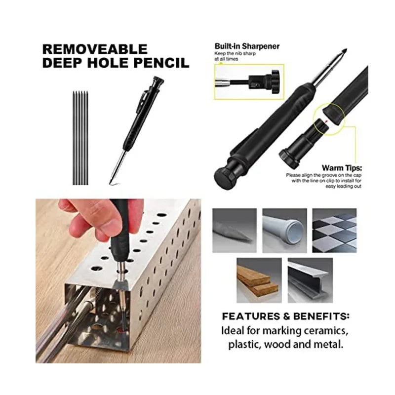 Graffiti Tools Writing Tools With Deep Hole Pencils Woodworking Line Measuring Tools Multi-function Adjustable Compass Tool
