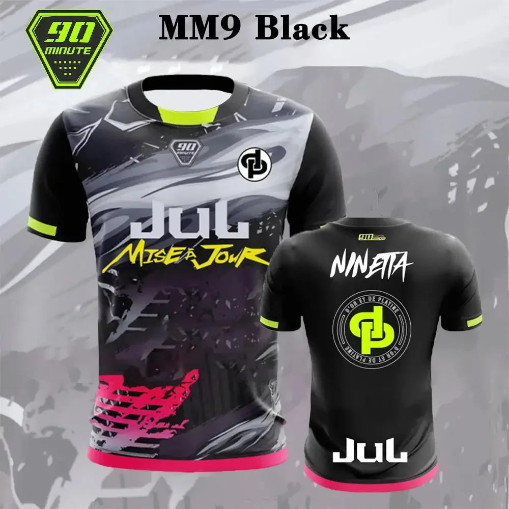 Jersey 90 Minute Mm9 Men's Street Wear 3d Printed Quick Drying Breathable T-shirt Children's 3d Round Neck Short Sleeve Top