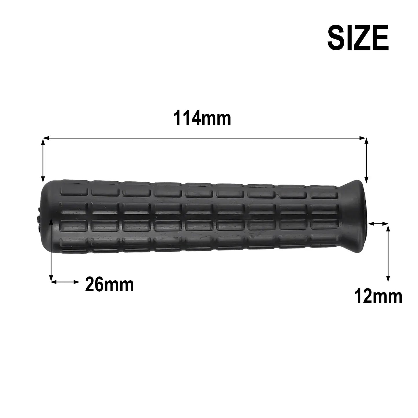 2pcs Wheelbarrow Handles Rubber Round Tubes Anti-Skid Shock Absorption Universal Weatherproof Replacement Handle Cover 12-32mm