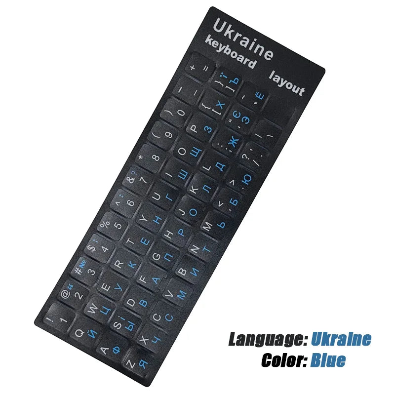 SR Ukraine Scrub Smooth 9 Stickers With Protective Film Layout Button Letters For Macbook PC Laptop Accessorie Computer Keyboard