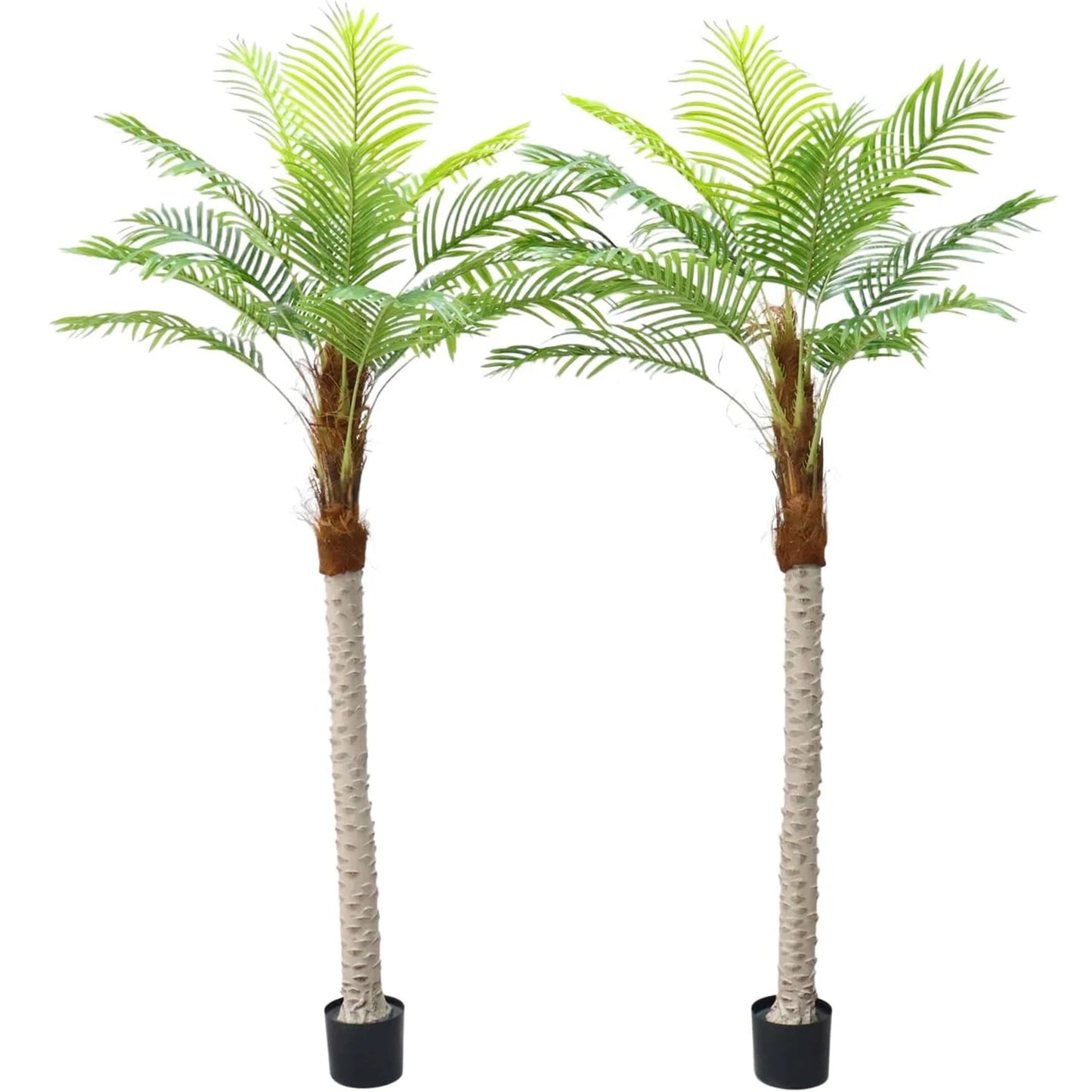 2pcs Artificial Palm Tree with 15pcs Leaves 210cm Tall Large Artificial Plants for Living Room Balcony Home Wedding Party Decor