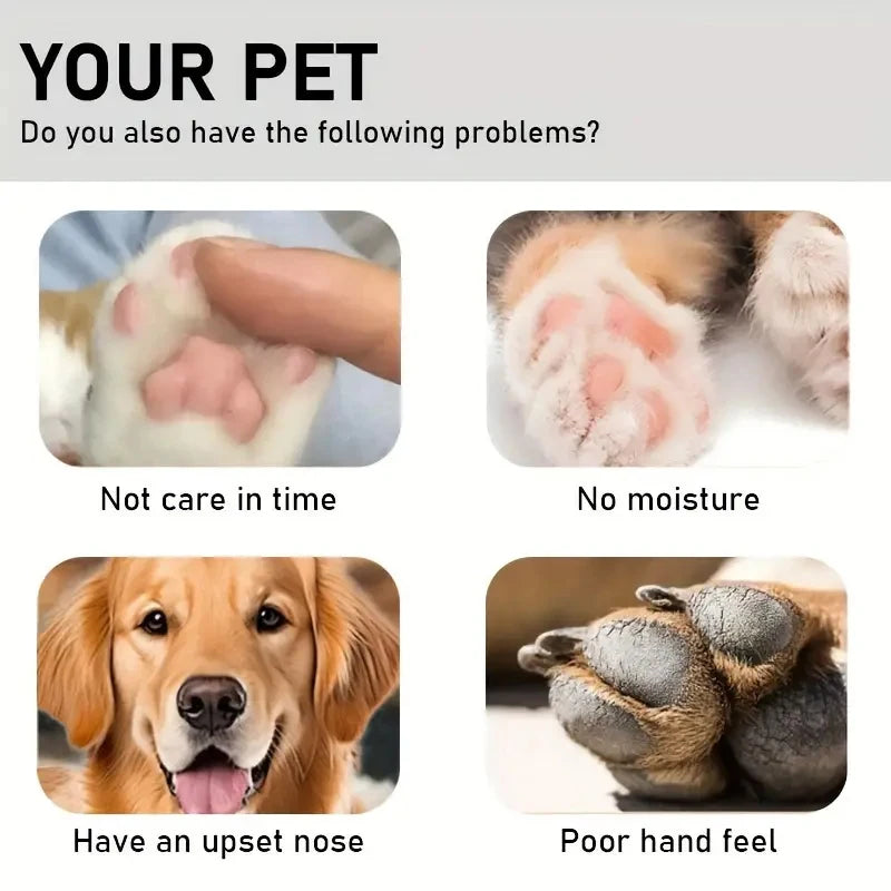45g Pet Paw Care Cream Is Rich in Natural Plant Ingredients Such as Shea Butter, Coconut Oil and Other Are Gentle and Moisturizing, Quickly Relieves Dry Paws and Cares for Pet Paws