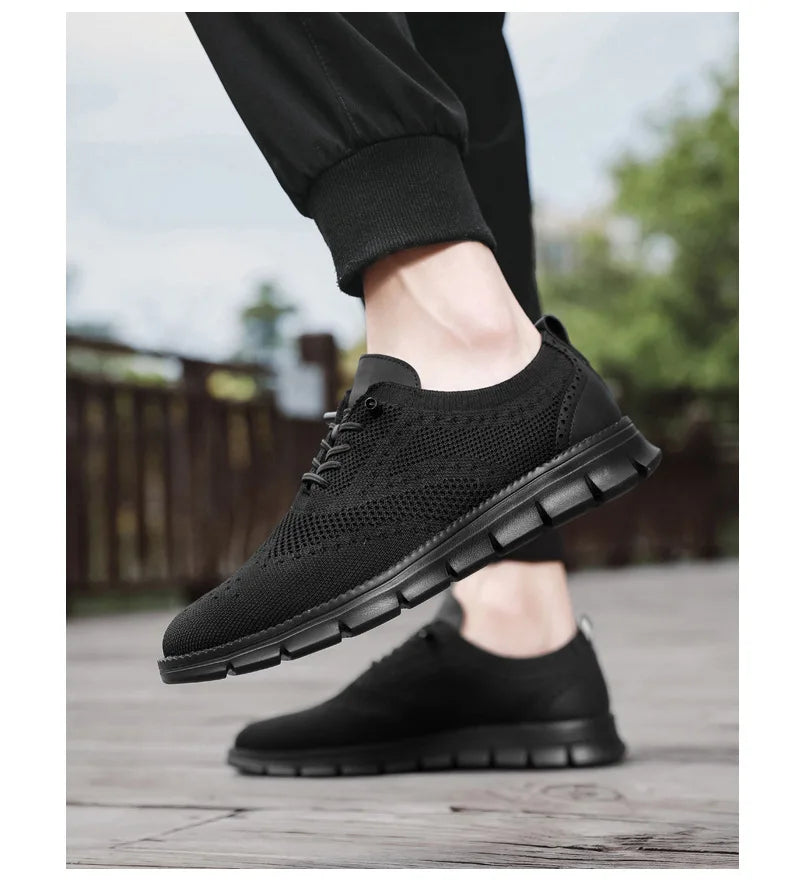 Men Casual Shoes Breeze Stylish Oxfords Fashion Formal Business Urban Breathable Shoes for Male Non Slip Dress Sneakers for Man