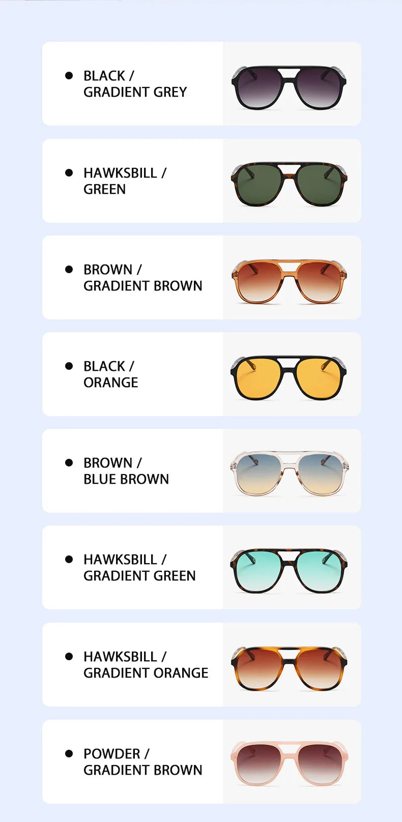 SHAUNA Trending Pilot Sunglasses UV400