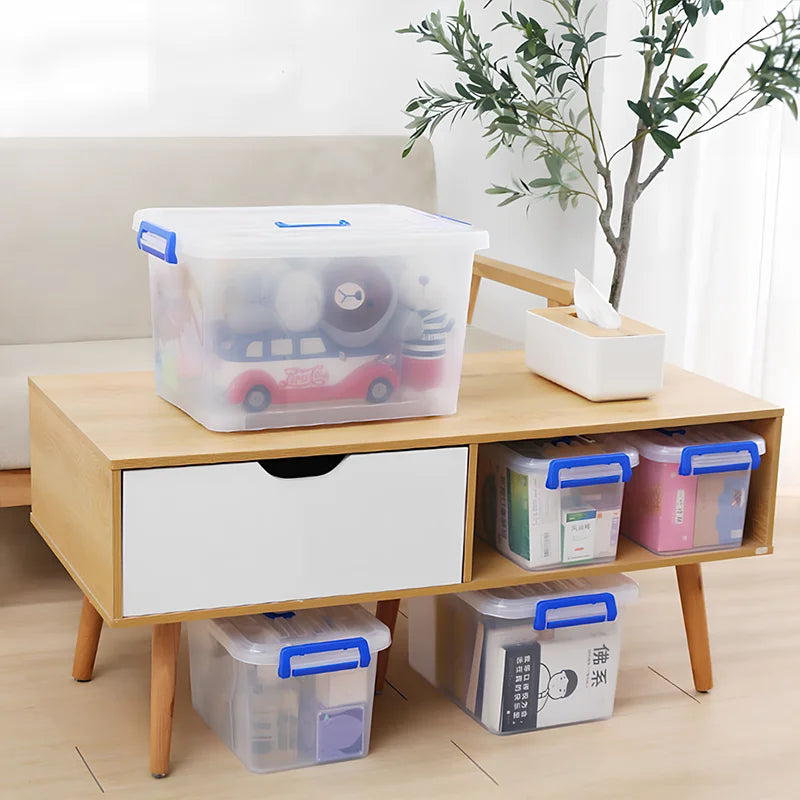 Storage Box with Lid Organizer Box Stackable Storage Trunk Storage Container Closet Organizer with Wheels Home Organizer