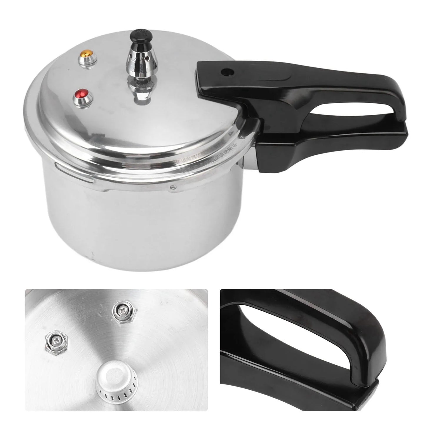 3 Liter Stainless Steel Pressure Cooker 3L Stainless Steel Pressure Cooker Cooking Various Foods Easy To Clean for Gas Stove