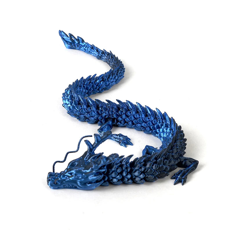 3D Printed Dragon Feathered Wyvern Dragon Articulated Fidget Dragon Home Office Decor Desktop Pet Desk Toy