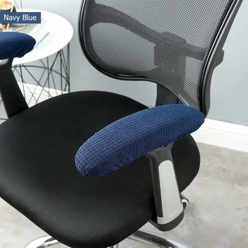 1Pair Chair Armrest Pads Elbow Relief Knitted Elastic Fabric Armrest Gloves Anti-Slip Sleeve Pack Chair Cover For Office Chairs