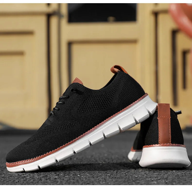 Men Casual Shoes Breeze Stylish Oxfords Fashion Formal Business Urban Breathable Shoes for Male Non Slip Dress Sneakers for Man