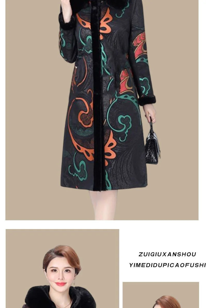 Fur Coat For Women Wearing Both Sides and Fur Integrated Coat 2023 New Loose Mother's Clothing Thickened and Warm Long Coat For