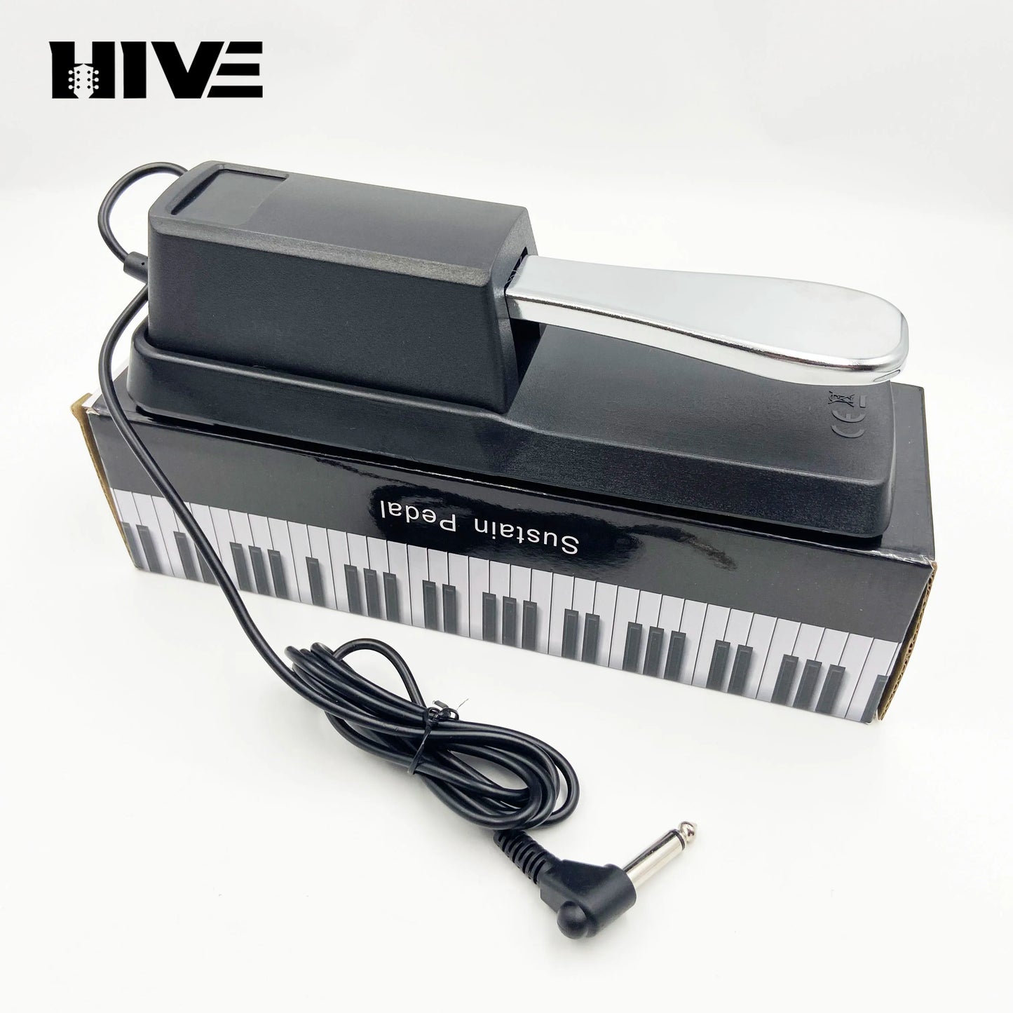 Piano sustain pedal, electric piano foot pedal, synthesizer foot pedal, electronic organ digital synthesizer switch foot pedal