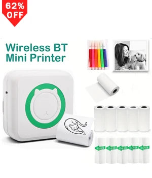Portable Thermal Printer MINI Wirelessly BT 203dpi Photo Label Memo Wrong Question Printing With USB Cable Imprimante Portable