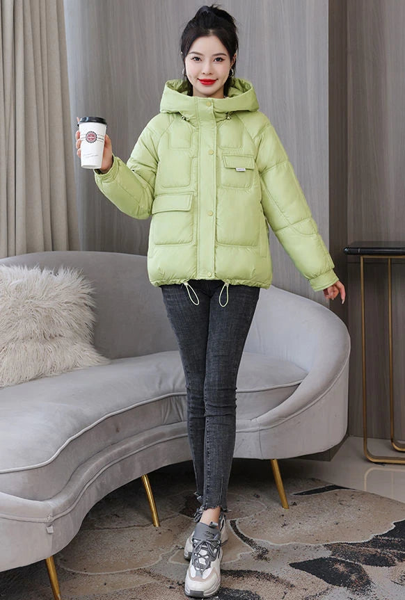 Coats New In Winter Puffer Hooded Coat For Women 2025 High Quality Parkas Demi-season Black Promotion Padding Woman Down Jacket