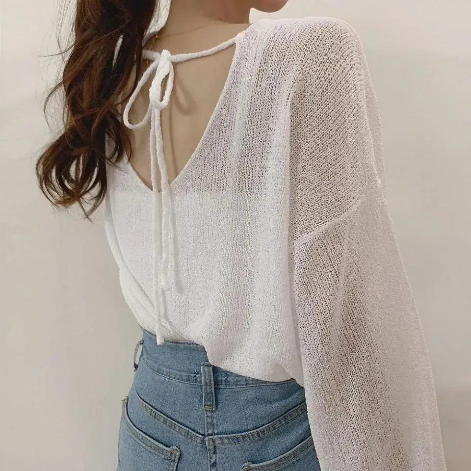 Tops Sweaters For Women With Headings Ladies Sweater Pullover Cropped Autumn 2025 Trend Cute Kawaii Black Knitted High Quality