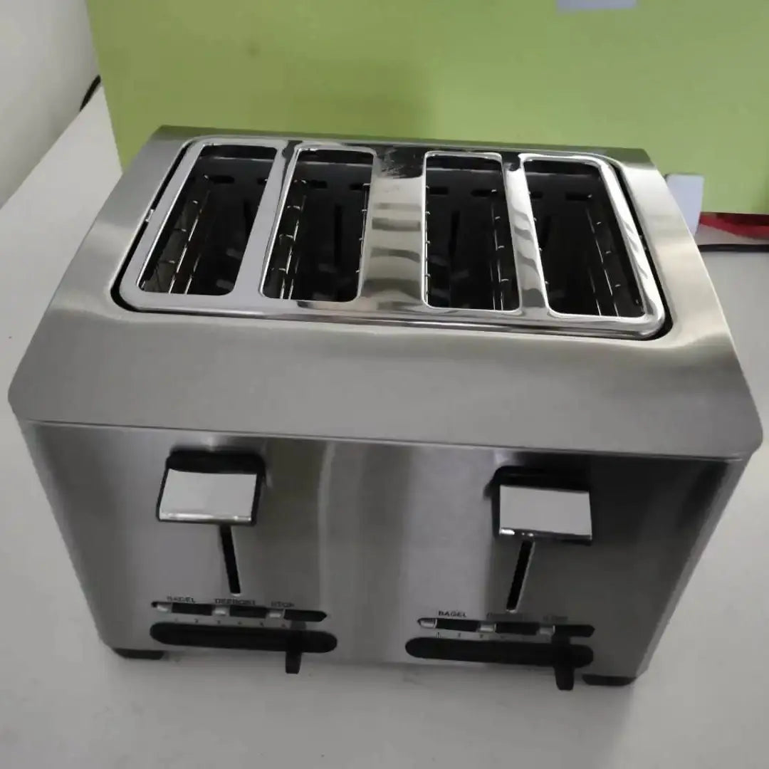 Home Stainless Steel Toaster 4 Pieces Toaster Breakfast Maker and Commercial Toaster