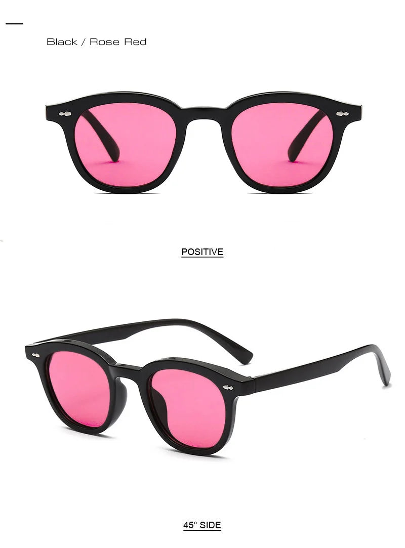 SHAUNA Ins Popular Trending Small Round Sunglasses Fashion Nail Glasses UV400