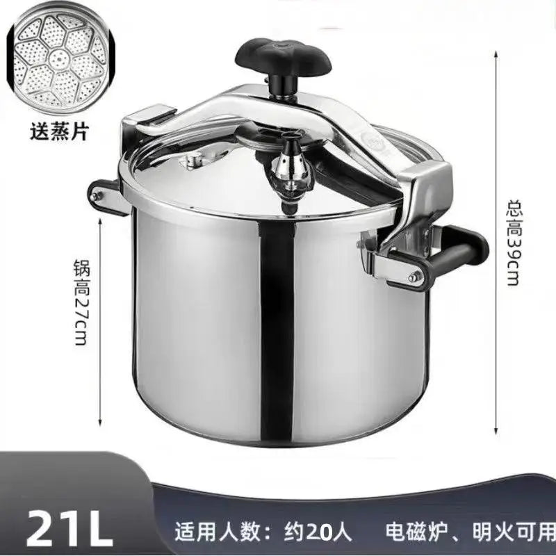 2025 New Pressure Cooker - 8L Commercial Stainless Steel Explosion-Proof Design for Gas & Induction Cooktops, 100KPA Fast Cookin