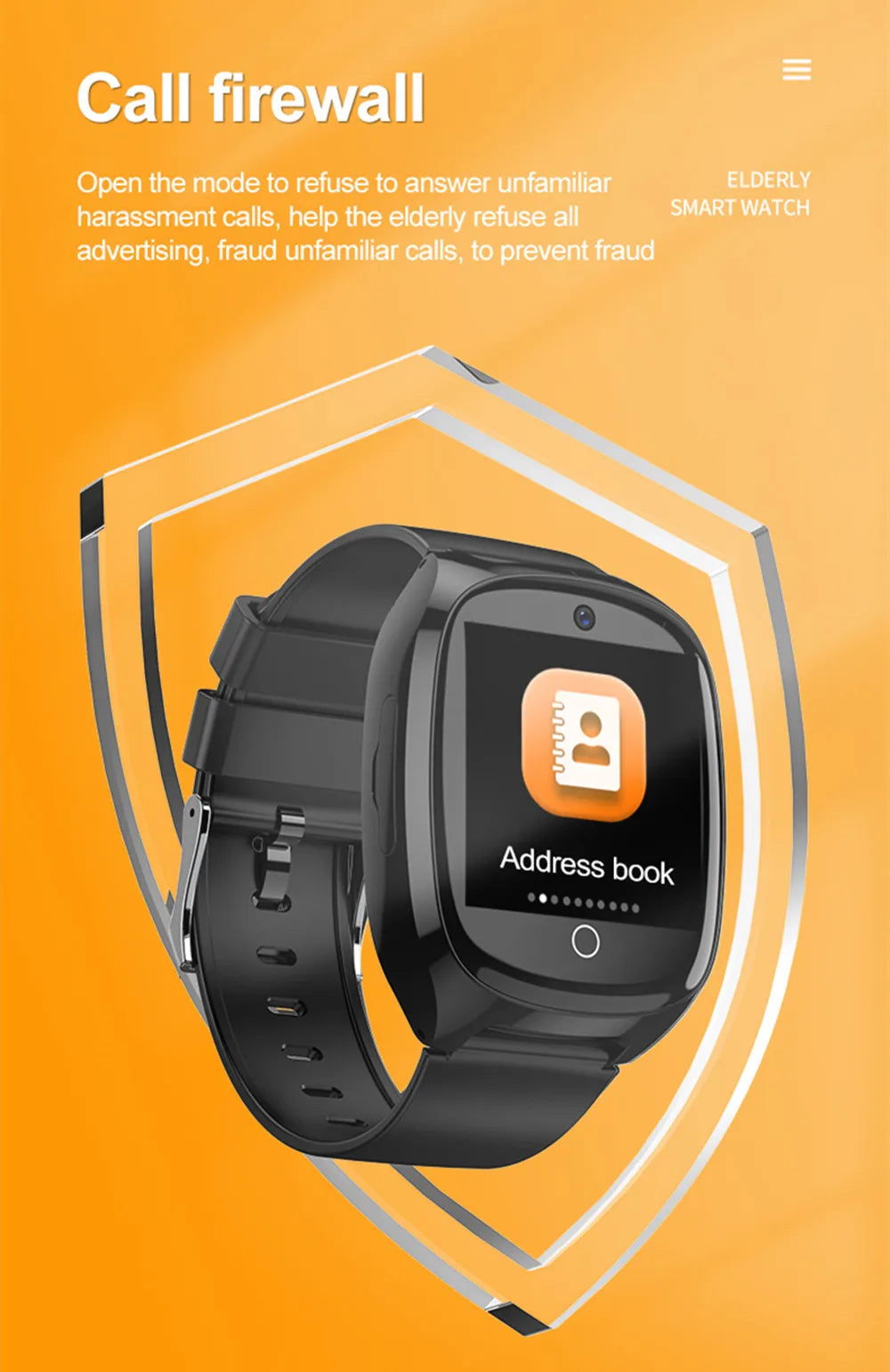Smart Watch For Old People Elderly Smart Watch For Seniors Health Fall Detection Watch 4G Sim Card SOS Emergency Calls GPS GK8
