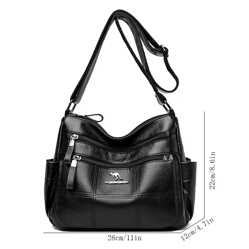 Women Embroidery Tote Bag High Quality Leather Ladies Handbags 2024 Women Shoulder Bag Small Crossbody Bags For Women Sac a Main
