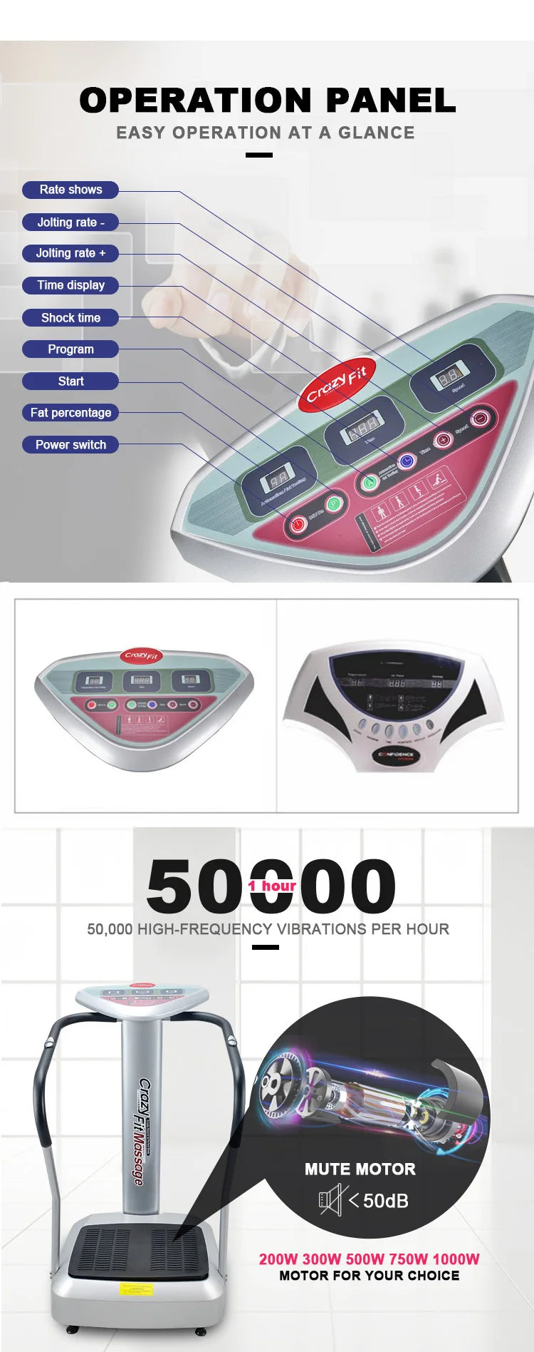 Indoor Home Gym Equipment Whole Body Lose Weight Slimming Platform Massage Smart Vibration Machine With Screening