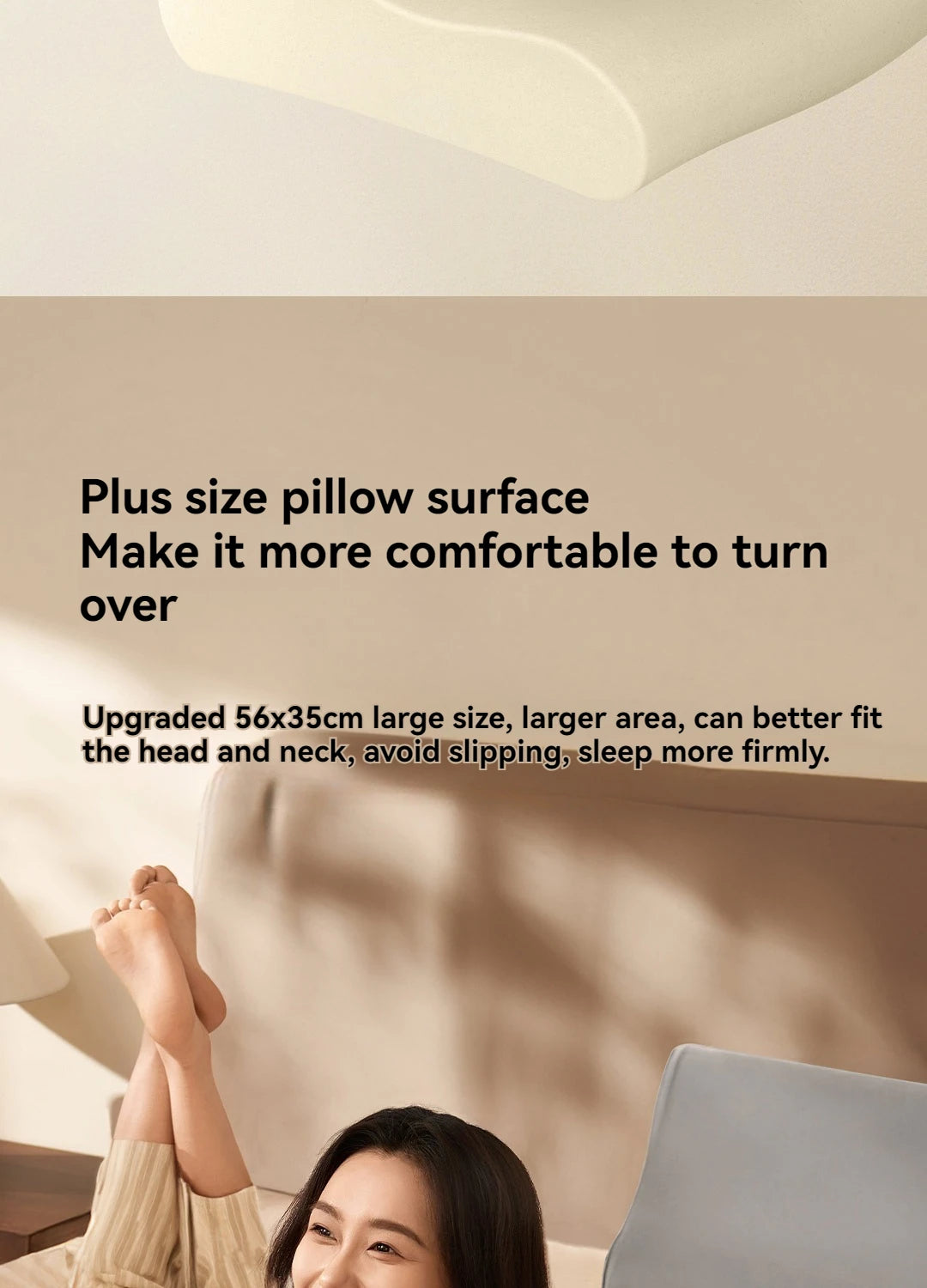 Xiaomi Mijia Memory Cotton Neck Pillow Pro Soft Breathable Antibacterial Strong Support 9cm 11cm High Low Curve Seamless Fit