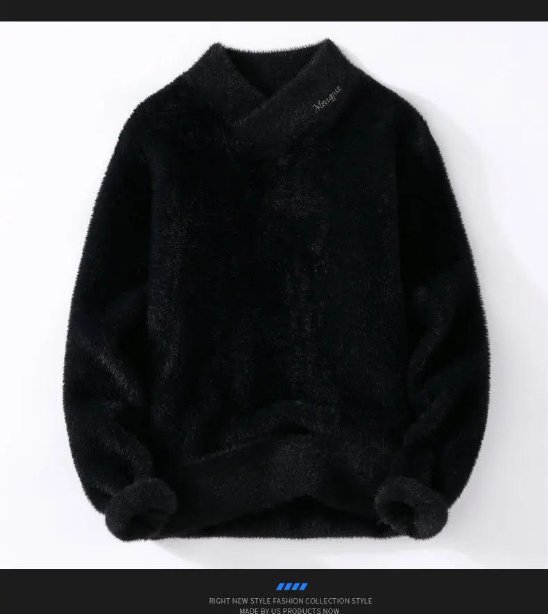 Sweaters men 2025 winter korean style mens warm sweater V-neck men sweaters autumn Men's wool pullovers men full size M-XXXL