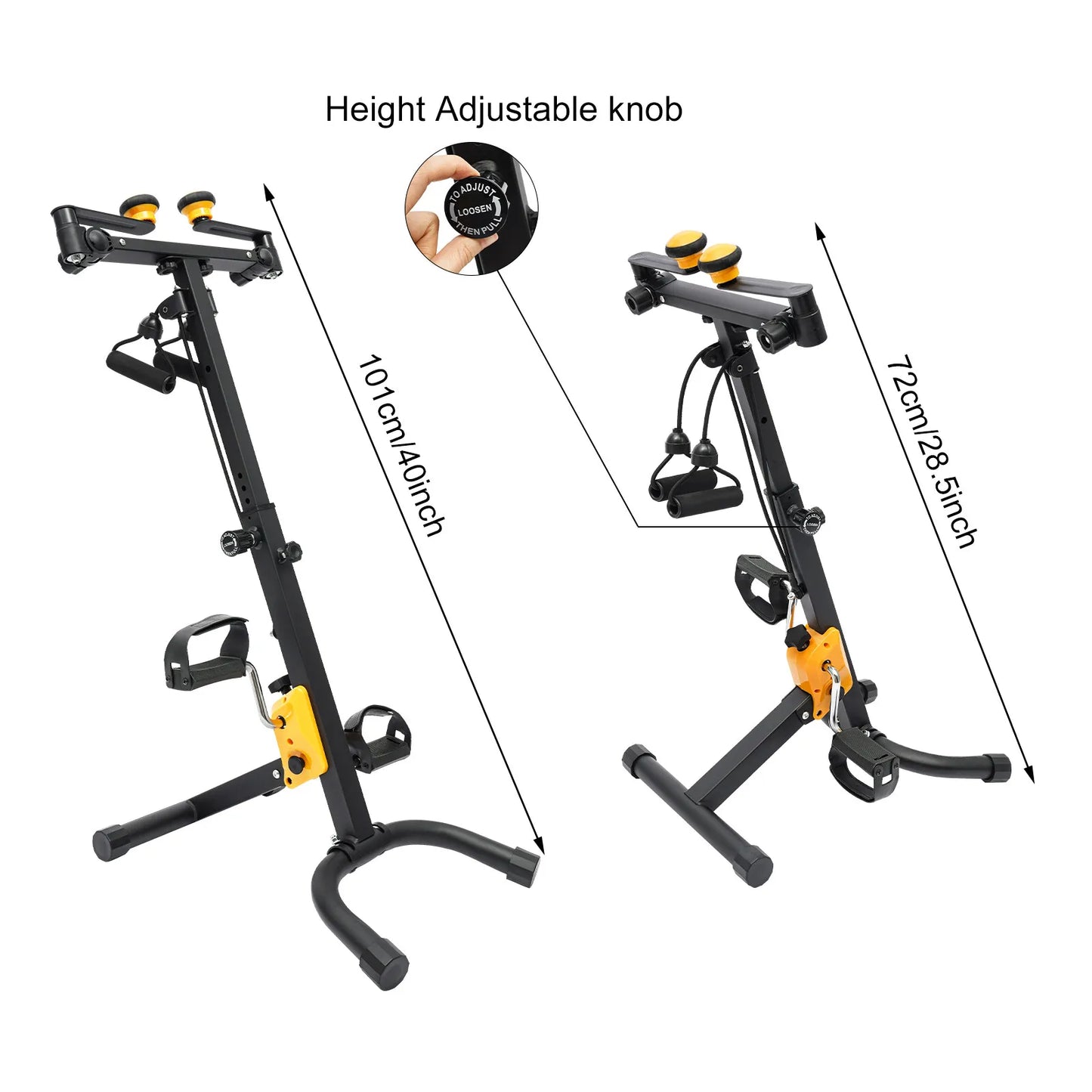 Foldable Pedal Exerciser Bike for Seniors for Total Body Home Foldable Adustable Rehab Fitness Equipment for Elderly