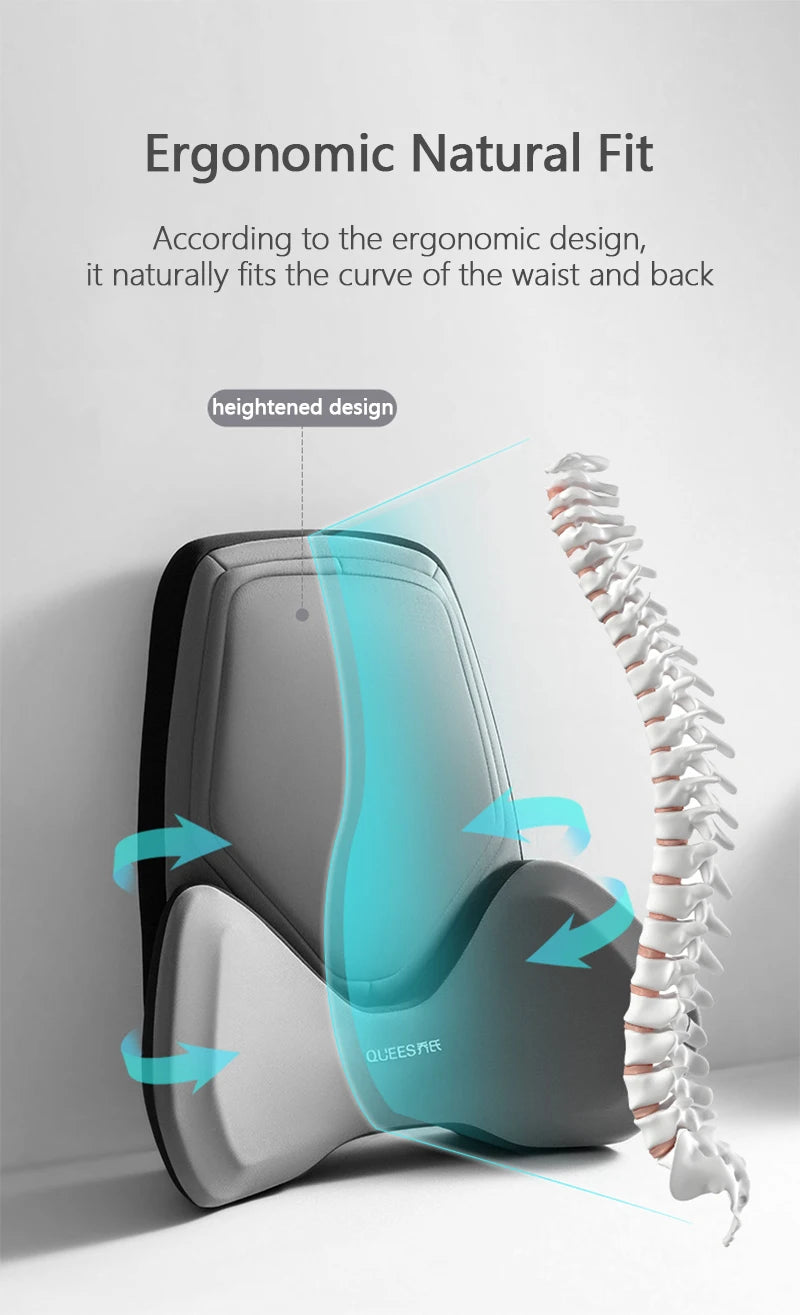 Car Headrest Pillow Auto Neck Cushion Car Back Lumbar Waist Pillow Slow Rebound Guard Head Support for Universal Car Supplies