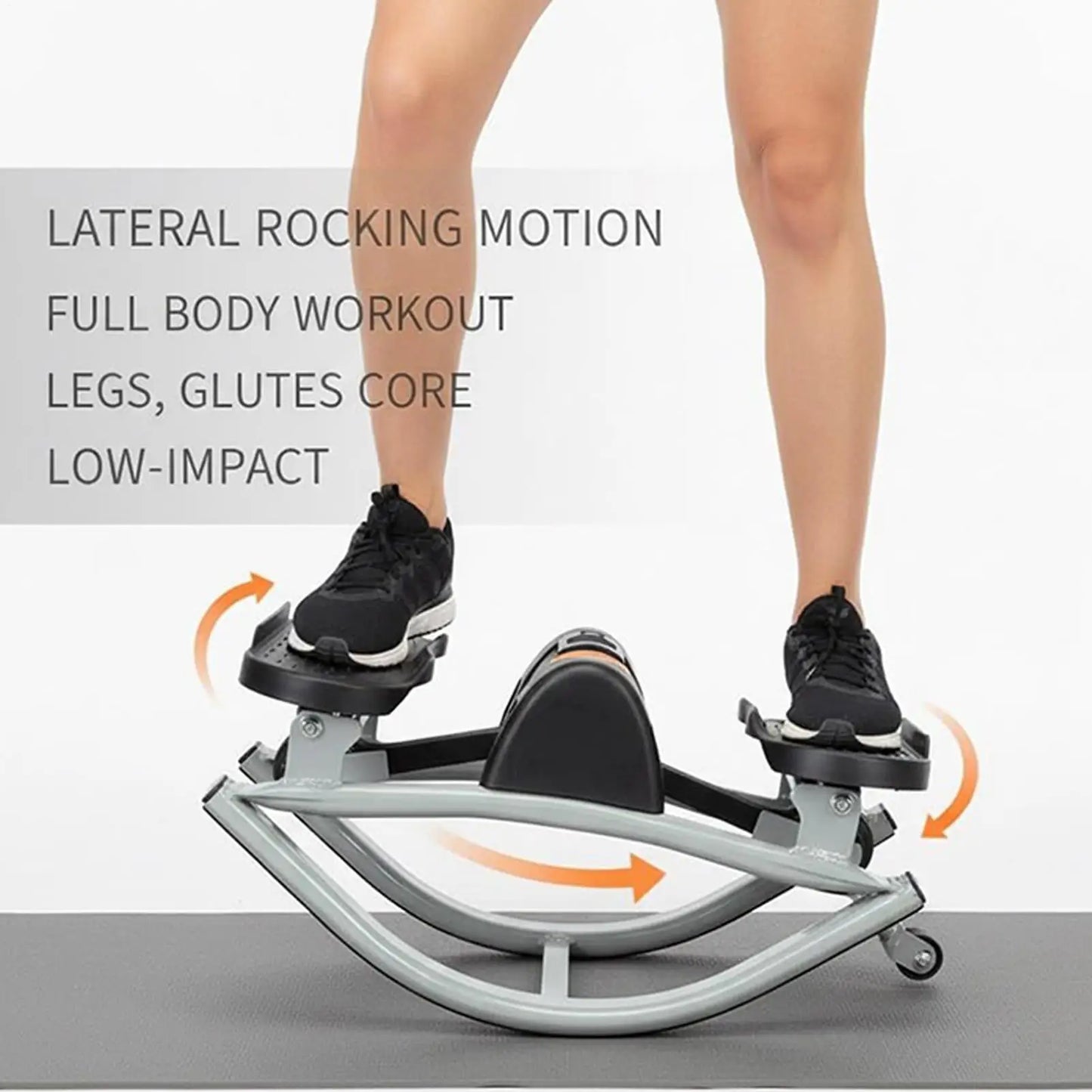 Rock Stepper Machine Legs Glutes Abs Workout Low-Shock Lateral Steppers For Home Apartment Dorm Office Gym Legs Abs Glutes Women
