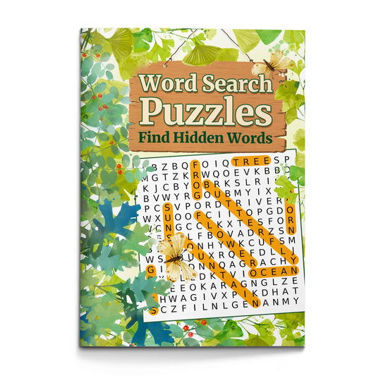 Word Search Puzzles – Find Hidden Words, Brain-Boosting Activity Book for Kids and Adults, Fun Vocabulary Game